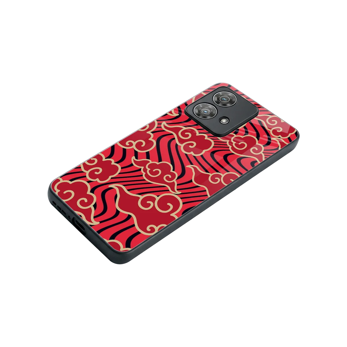Vermilion Anime stylish phone case for motorola edge 40 neo 5g | glossy glass and slim fit