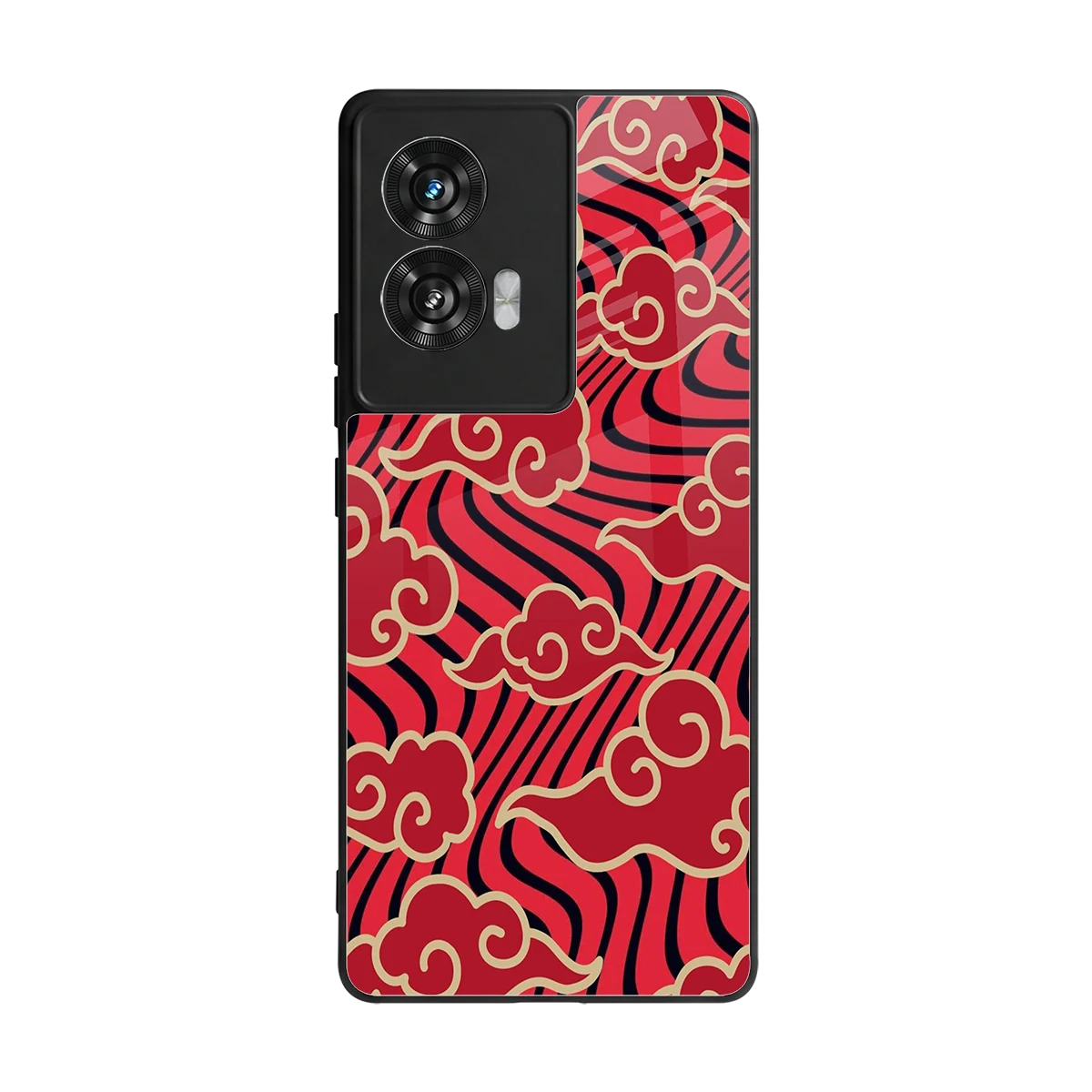Vermilion Anime back phone cover | glass case for motorola edge 50 fusion