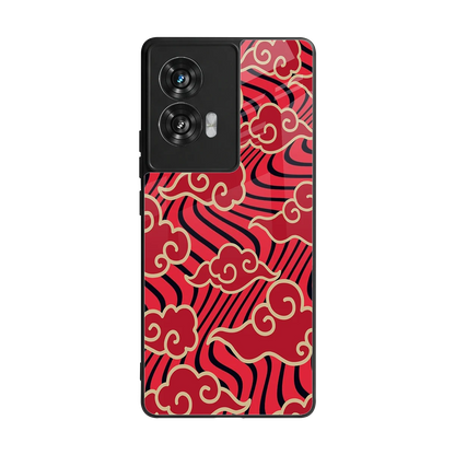 Vermilion Anime back phone cover | glass case for motorola edge 50 fusion