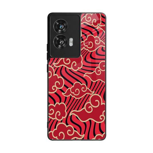 Vermilion Anime back phone cover | glass case for motorola edge 50 fusion