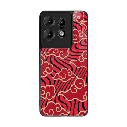 Vermilion Anime back phone cover | glass case for motorola edge 50 pro