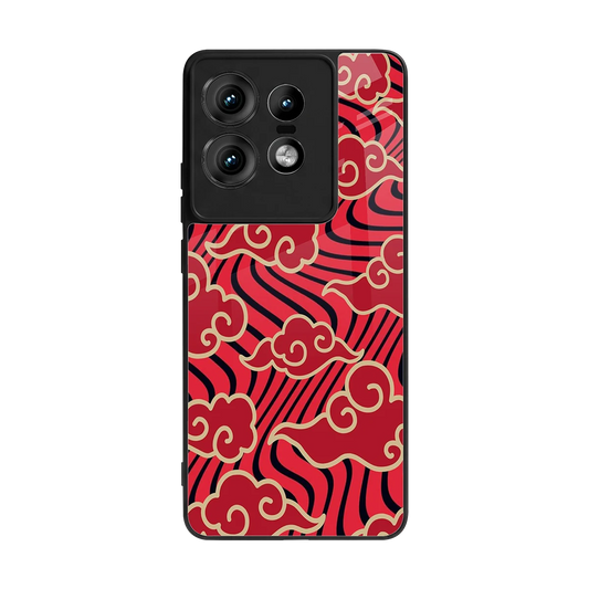 Vermilion Anime back phone cover | glass case for motorola edge 50 pro