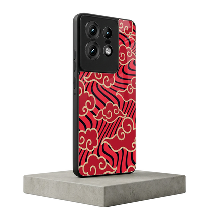 Vermilion Anime motorola edge 50 pro mobile cover | shockproof glass phone case