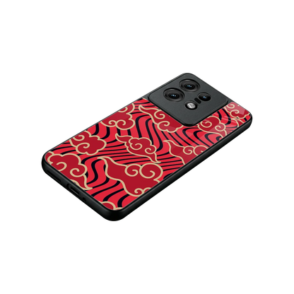 Vermilion Anime stylish phone case for motorola edge 50 pro | glossy glass and slim fit