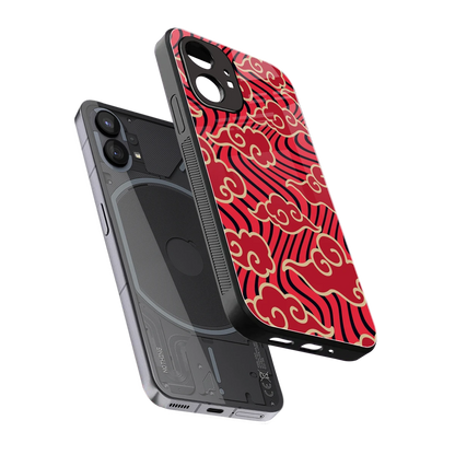 Vermilion Anime sleek nothing phone 1 cover with tempered glass back and TPU edges