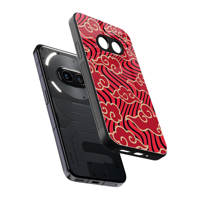 Vermilion Anime sleek nothing phone 2a plus cover with tempered glass back and TPU edges