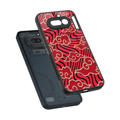 Vermilion Anime sleek nothing phone 4a cover with tempered glass back and TPU edges