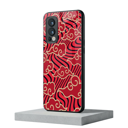 Vermilion Anime oneplus nord 2 mobile cover | shockproof glass phone case