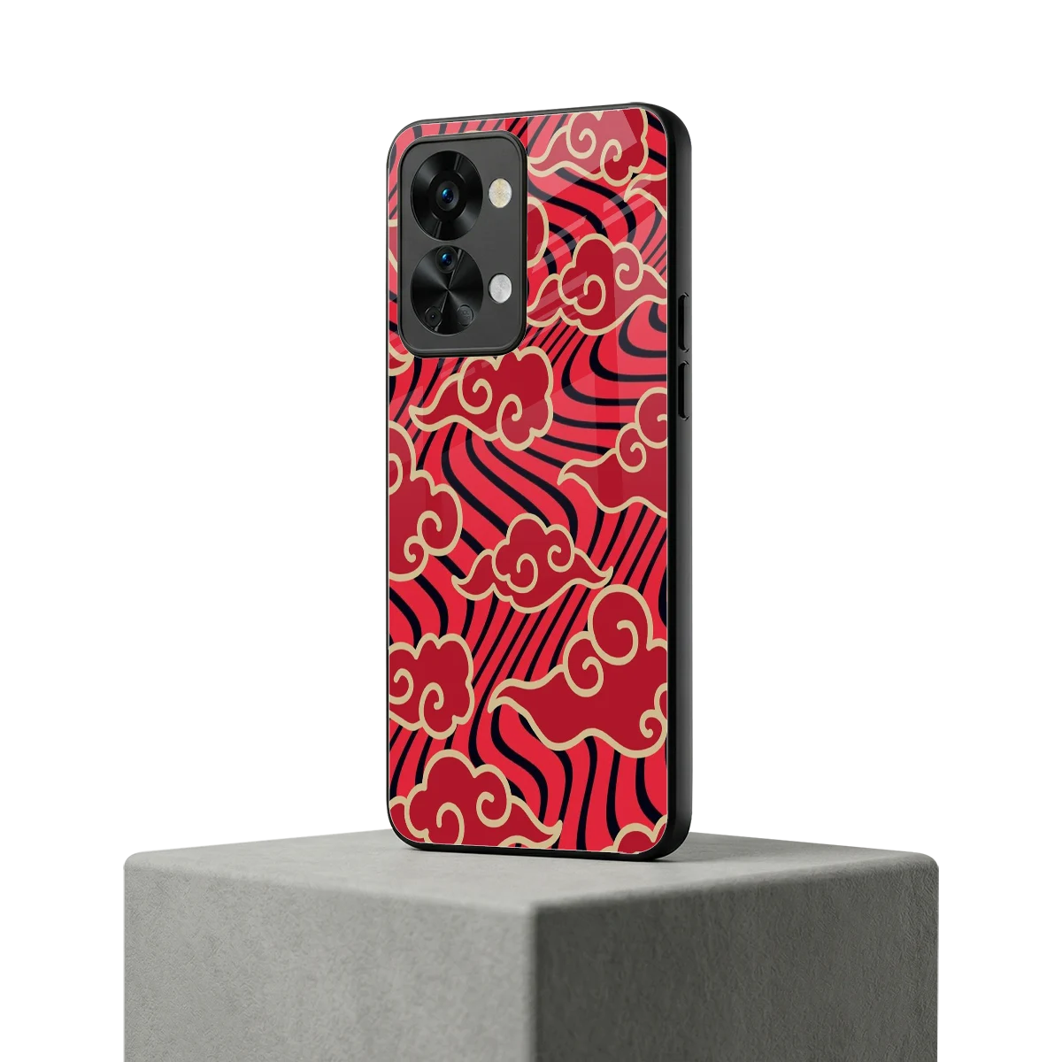 Vermilion Anime oneplus nord 2t mobile cover | shockproof glass phone case
