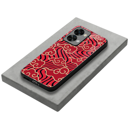 Vermilion Anime stylish phone case for oneplus nord 2t | glossy glass and slim fit