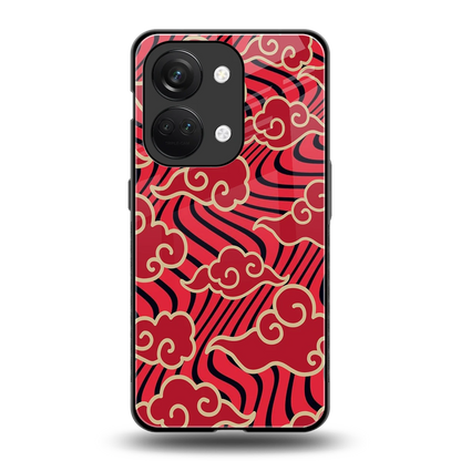 Vermilion Anime back phone cover | glass case for oneplus nord 3