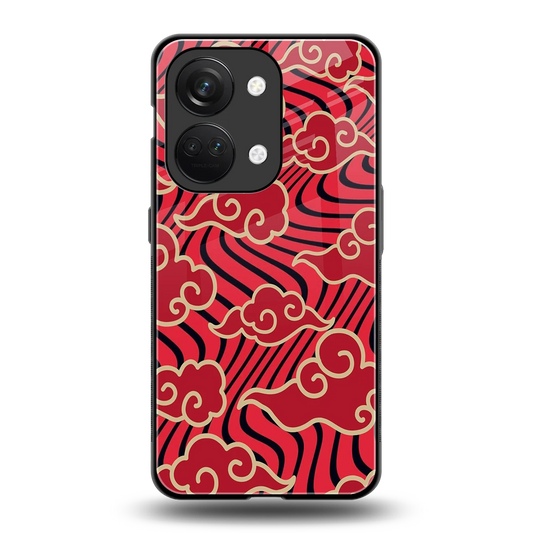 Vermilion Anime back phone cover | glass case for oneplus nord 3