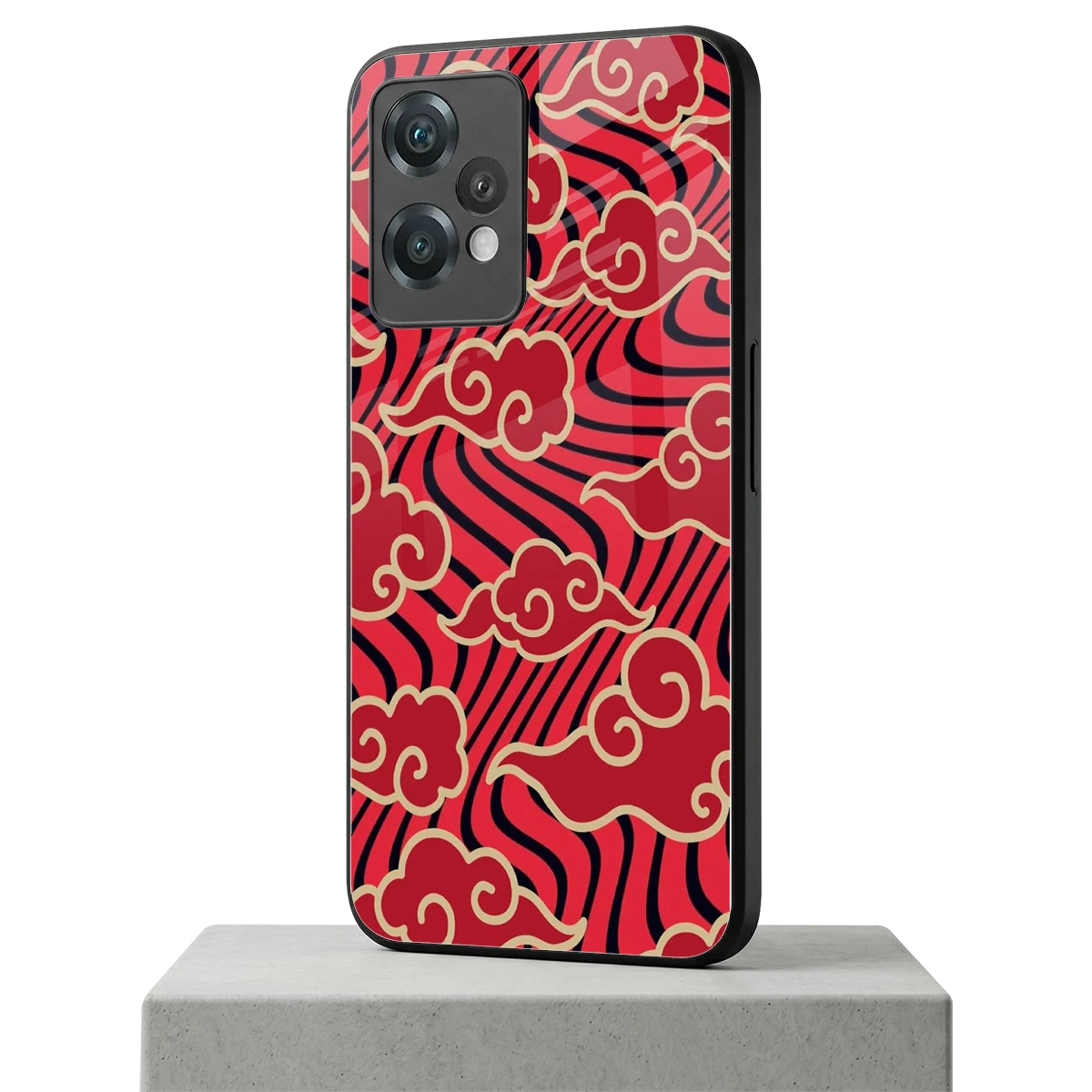 Vermilion Anime oneplus nord ce 2 lite mobile cover | shockproof glass phone case