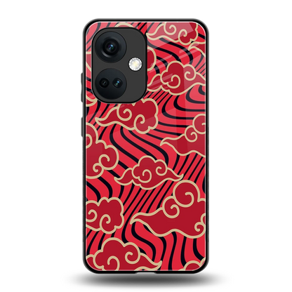Vermilion Anime back phone cover | glass case for oneplus nord ce 3