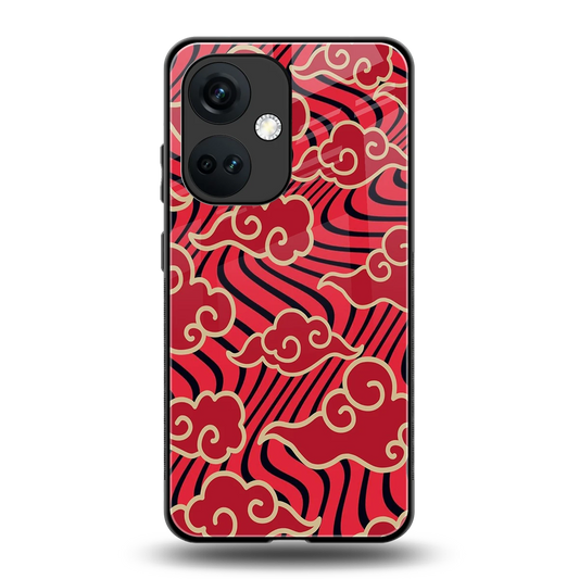 Vermilion Anime back phone cover | glass case for oneplus nord ce 3