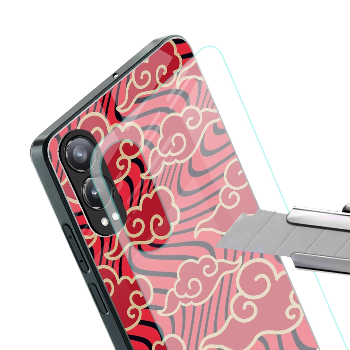 Vermilion Anime stylish phone case for oneplus nord ce 4 lite | glossy glass and slim fit