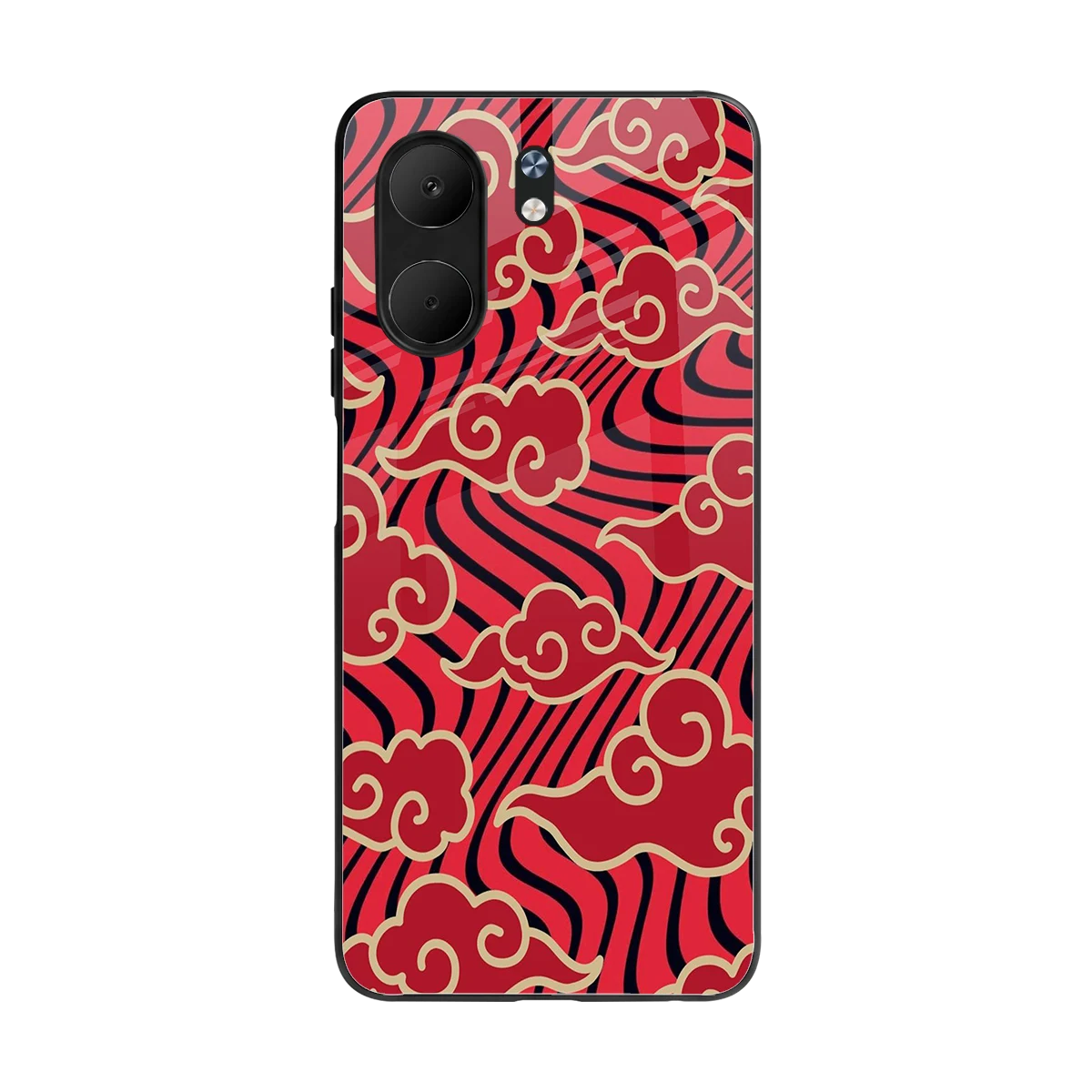 Vermilion Anime back phone cover | glass case for oppo a5x 5g