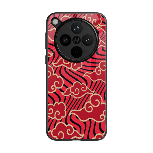 Vermilion Anime back phone cover | glass case for oppo find x8