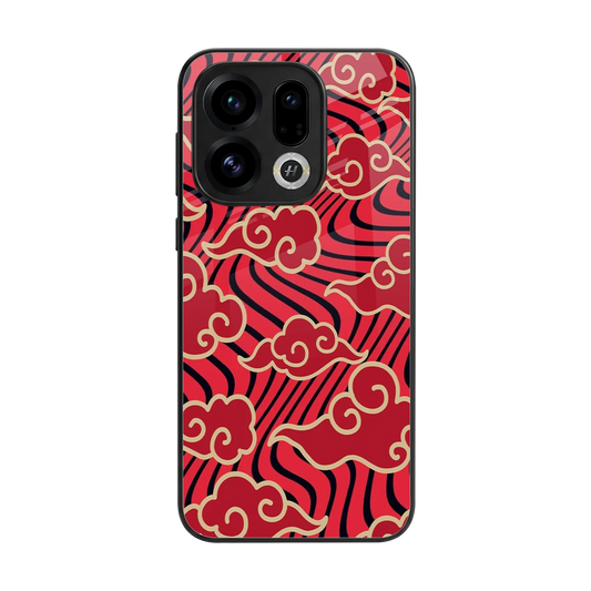 Vermilion Anime back phone cover | glass case for oppo find x9