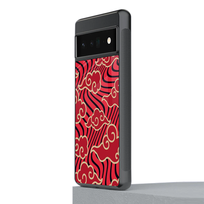 Vermilion Anime stylish phone case for google pixel 6 pro | glossy glass and slim fit