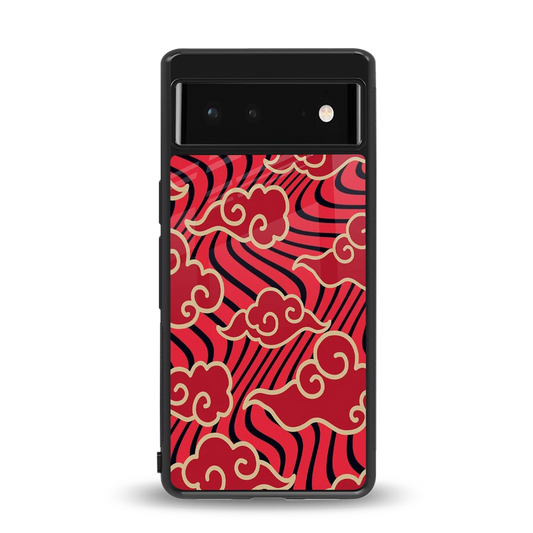 Vermilion Anime back phone cover | glass case for google pixel 6
