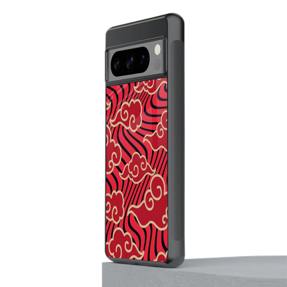 Vermilion Anime stylish phone case for google pixel 8 pro | glossy glass and slim fit