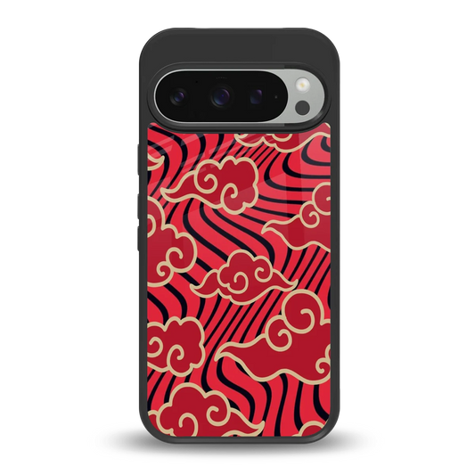 Vermilion Anime back phone cover | glass case for google pixel 9 pro