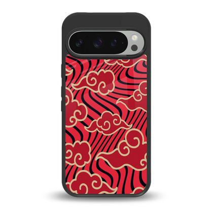 Vermilion Anime back phone cover | glass case for google pixel 9 pro xl
