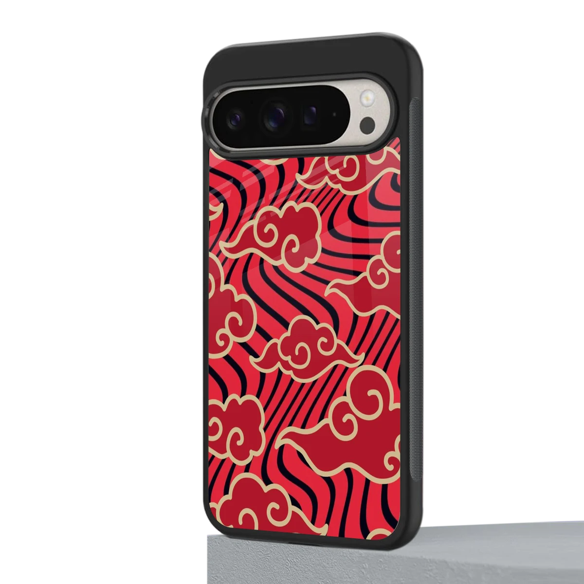 Vermilion Anime google pixel 9 pro mobile cover | shockproof glass phone case