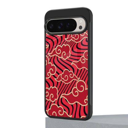 Vermilion Anime google pixel 9 pro mobile cover | shockproof glass phone case