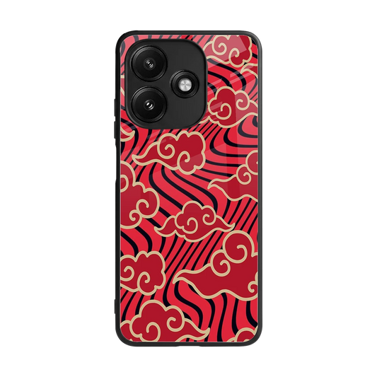 Vermilion Anime back phone cover | glass case for redmi 12 5g