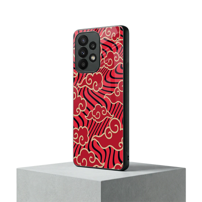 Vermilion Anime samsung galaxy a23 mobile cover | shockproof glass phone case