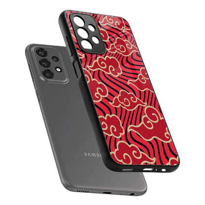 Vermilion Anime sleek samsung galaxy a23 cover with tempered glass back and TPU edges