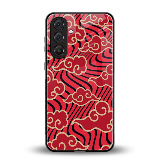 Vermilion Anime back phone cover | glass case for samsung galaxy m36 5g