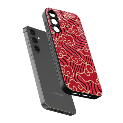 Vermilion Anime sleek samsung galaxy a16 5g cover with tempered glass back and TPU edges