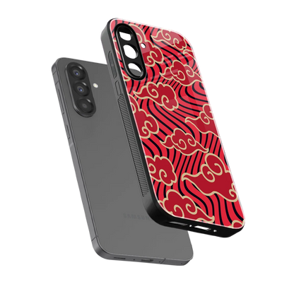 Vermilion Anime sleek samsung galaxy a37 5g cover with tempered glass back and TPU edges