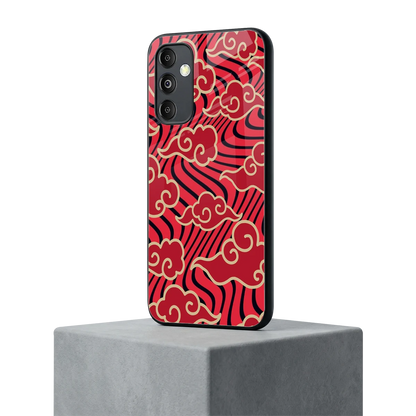 Vermilion Anime samsung galaxy m14 5g mobile cover | shockproof glass phone case