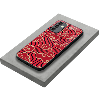 Vermilion Anime stylish phone case for samsung galaxy m14 5g | glossy glass and slim fit
