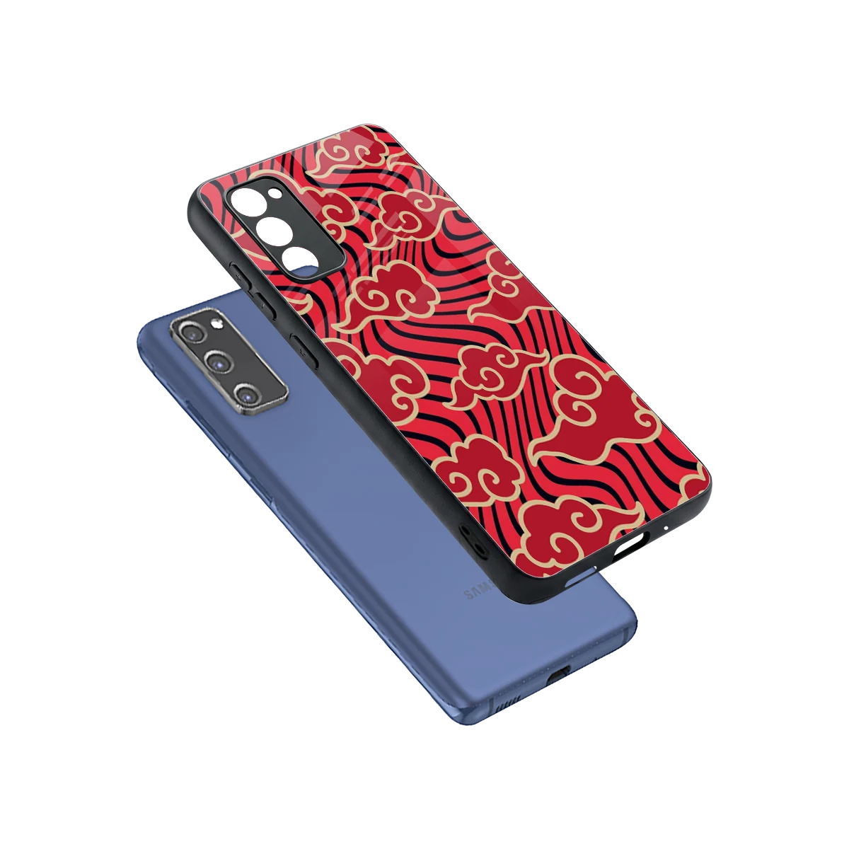 Vermilion Anime sleek samsung galaxy s20 fe cover with tempered glass back and TPU edges