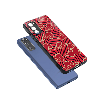 Vermilion Anime sleek samsung galaxy s20 fe cover with tempered glass back and TPU edges