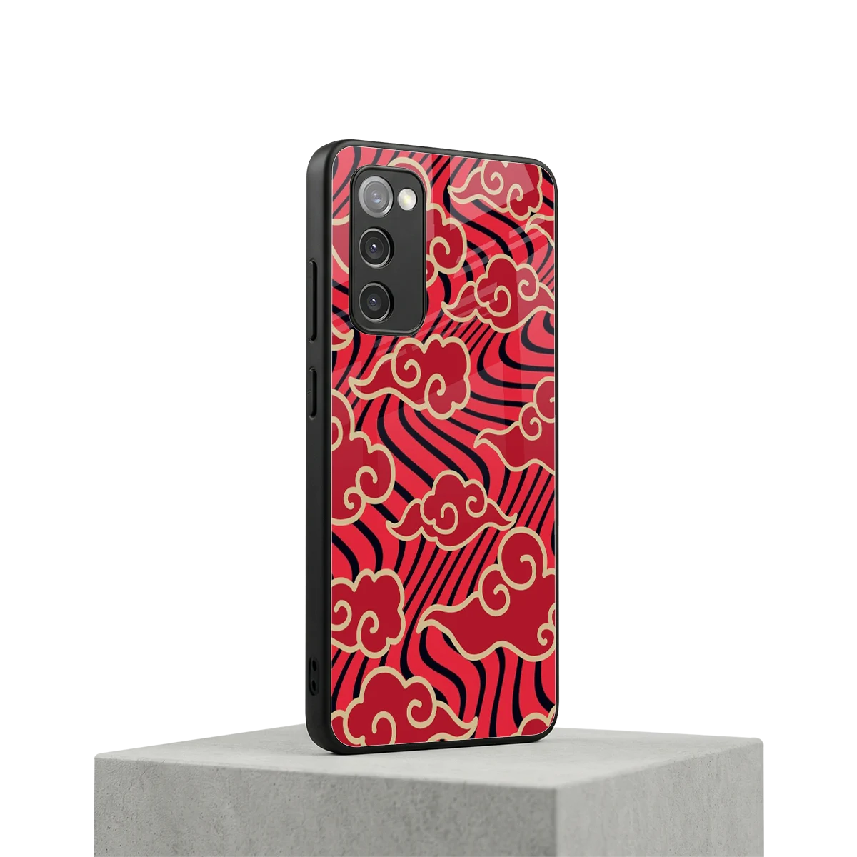 Vermilion Anime samsung galaxy s20 fe mobile cover | shockproof glass phone case