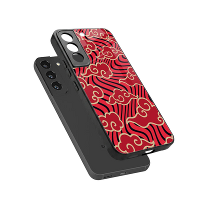 Vermilion Anime sleek samsung galaxy s22 cover with tempered glass back and TPU edges