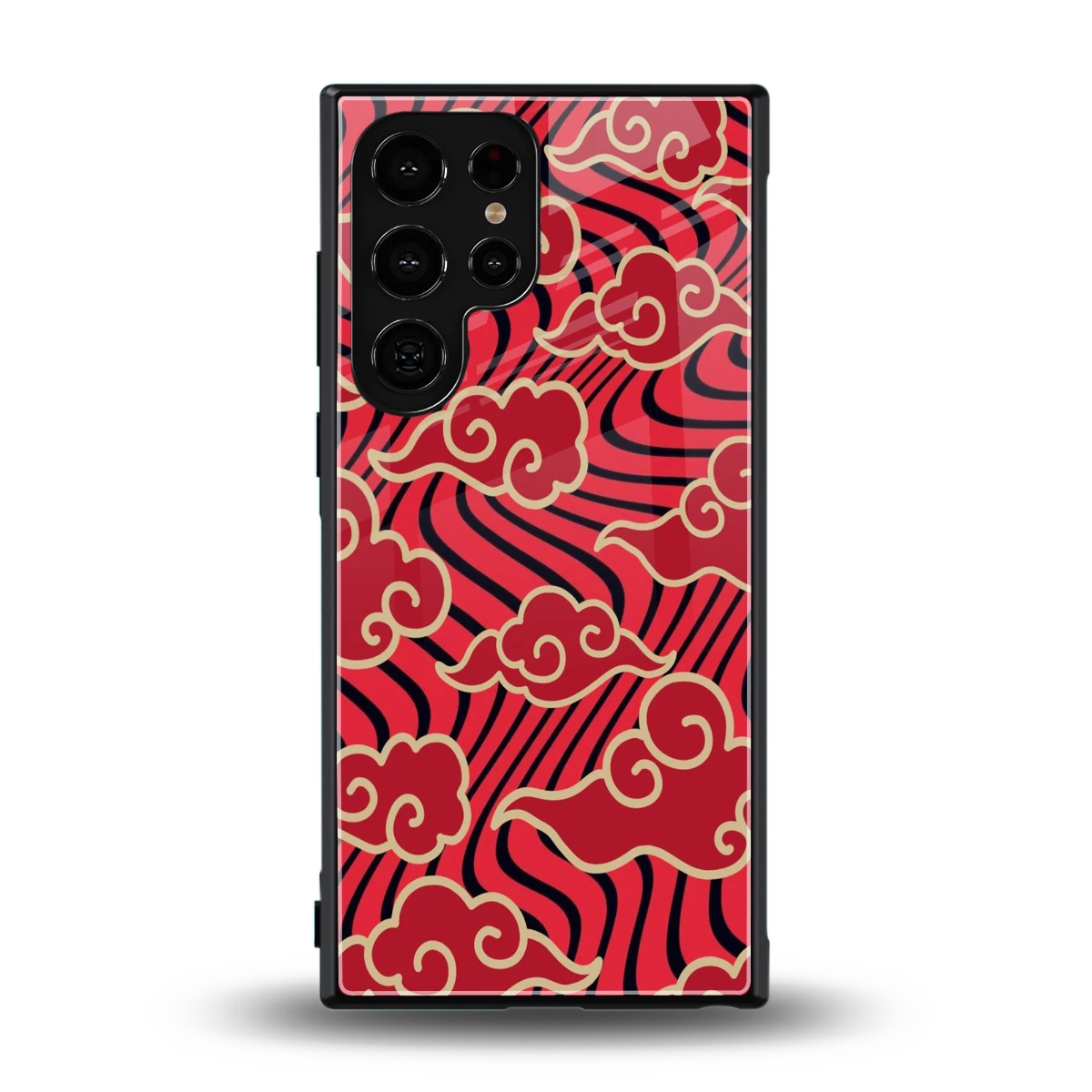 Vermilion Anime back phone cover | glass case for samsung galaxy s24 ultra