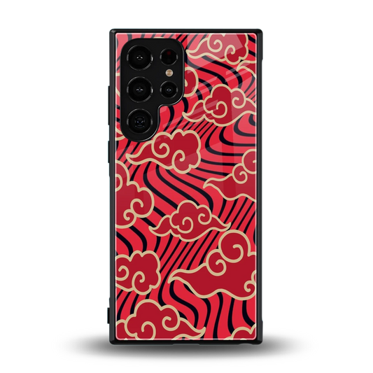 Vermilion Anime back phone cover | glass case for samsung galaxy s24 ultra