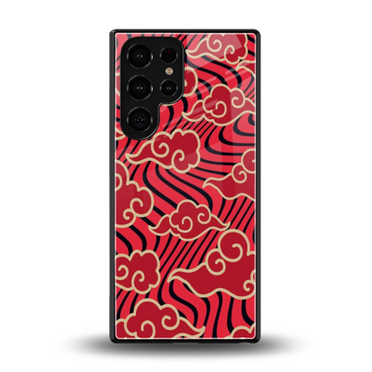 Vermilion Anime back phone cover | glass case for samsung galaxy s25 ultra