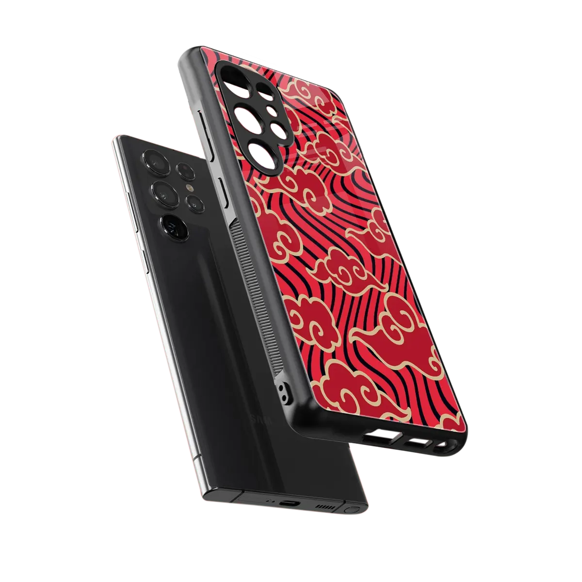 Vermilion Anime sleek samsung galaxy s25 ultra cover with tempered glass back and TPU edges