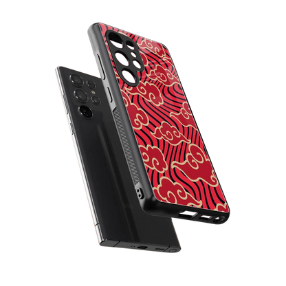 Vermilion Anime sleek samsung galaxy s25 ultra cover with tempered glass back and TPU edges