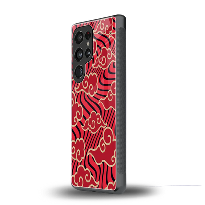 Vermilion Anime samsung galaxy s25 ultra mobile cover | shockproof glass phone case