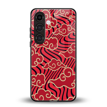 Vermilion Anime back phone cover | glass case for samsung galaxy s24