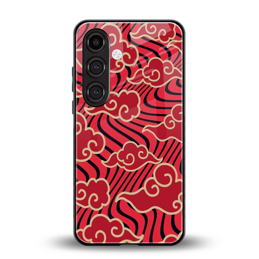 Vermilion Anime back phone cover | glass case for samsung galaxy s24